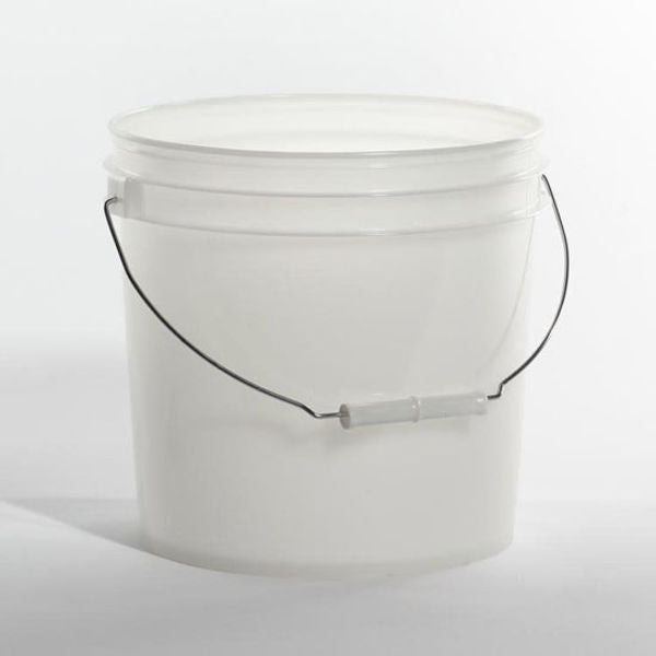 Open Head Pail, HDPE, Natural, 2 gal.