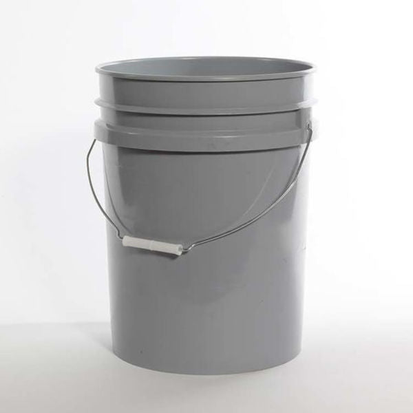 Open Head Pail, 20L, HDPE, Gray