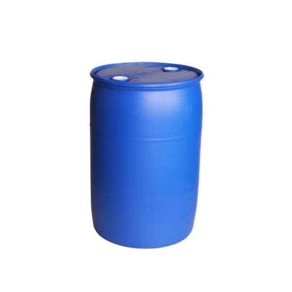 Plastic Drum, Gasket Fittings, 55 gal., Blu