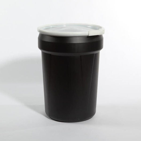 Plastic Drum, OH Nestable, 30 gal., Black