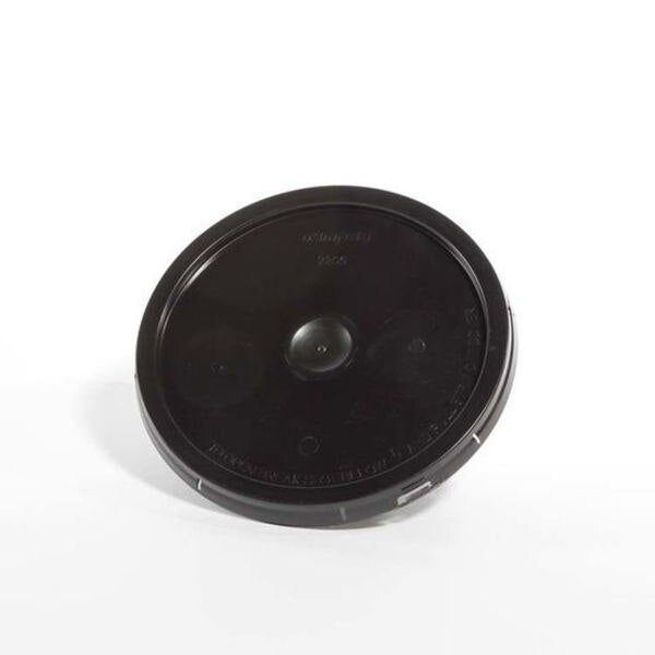 Cover, HDPE, Black, 2 gal., Height: 7/8