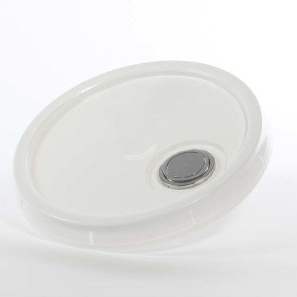 Cover, HDPE, White, 3.5-7 gal., Height: 1-7/16