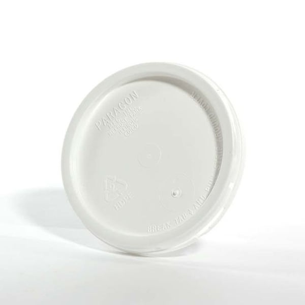 Cover, HDPE, White, 1 gal., Diameter: 7-3/4