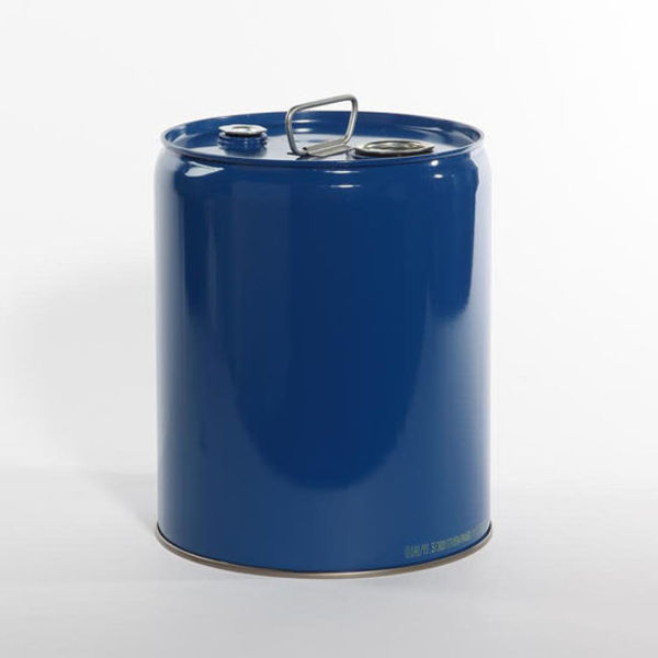Tight Head Pail, Steel, Blue, 5 gal., Height: 13-7/16