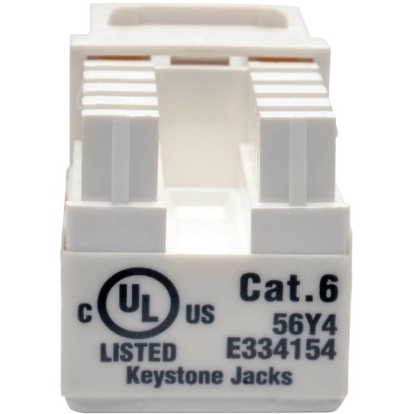 Keystone Jack, Cat6/Cat5e, 110 Style, White