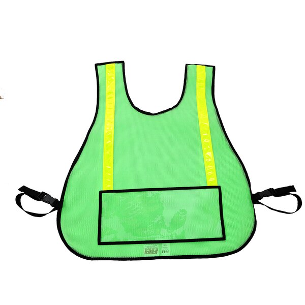 Large Traffic Vest with Window, Lime Gre