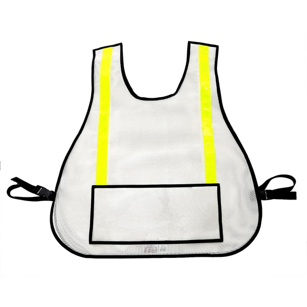 Traffic Safety Vest with Window, White