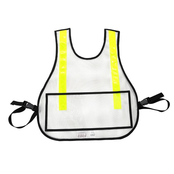 Traffic Safety Vest with Window, White