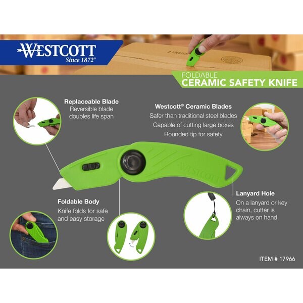 Westcott Foldable Ceramic Utility , PK12
