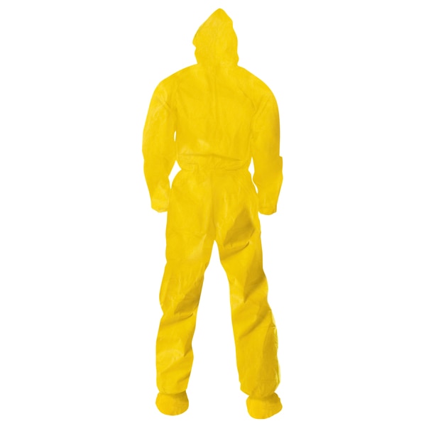 Hooded Disposable Coveralls, 12 PK, Yellow, KleenGuard A70, Zipper