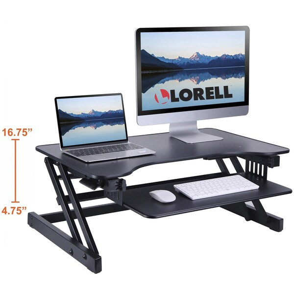 Monitor Riser, Sit-To-Stand, Black