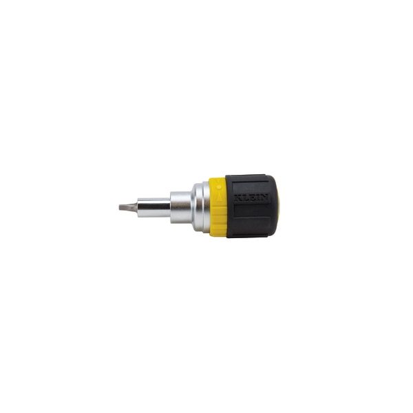 Multi-Bit Ratcheting Screwdriver, 6-in-1, Stubby, Ph, Sl, Sq, Nut Bits