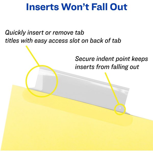 AveryÂ® Big Tabâ¢ Insertable Dividers 11112, Buff Paper, 8 Clear Tabs, 1 Set