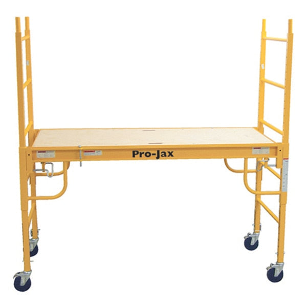 Pro-Jax Utility Scaffold w/Guardrails and Outriggers - 10' L x 11'6