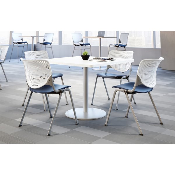 Poly Stack Chair, Navy Seat