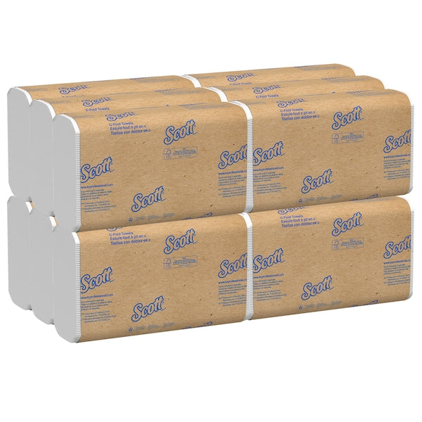 Essential C-Fold Paper Towels, 1, 200, White, 12 PK
