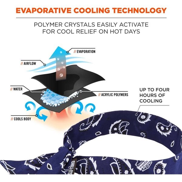 Cooling Bandana, Universal, Blue