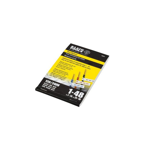 Wire Marker Book 120/240V 3 Phase 1-48