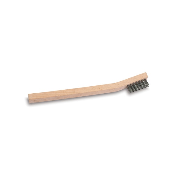 Wire Brush, Wood Handle, Stainless Steel, PK 12