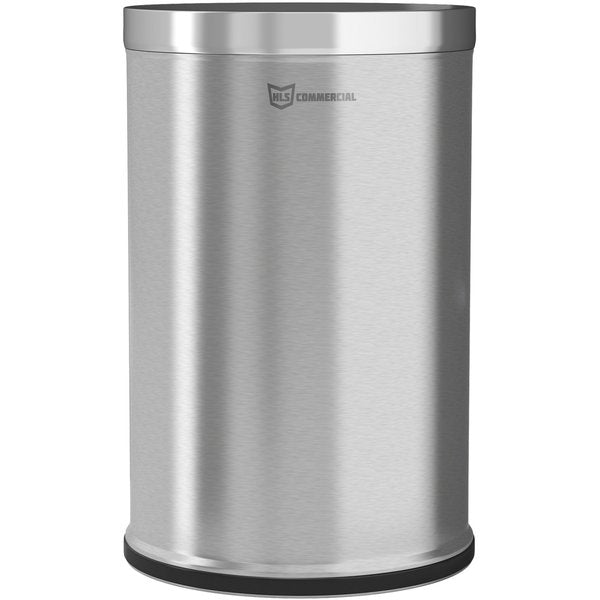 26 gal Round Trash Can, Silver, Stainless Steel