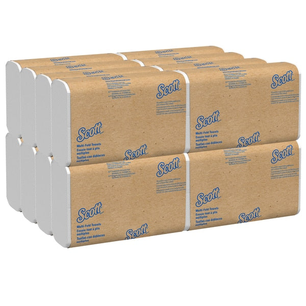 Essential Multifold Paper Towel, 255 Sheets, White, 16 PK