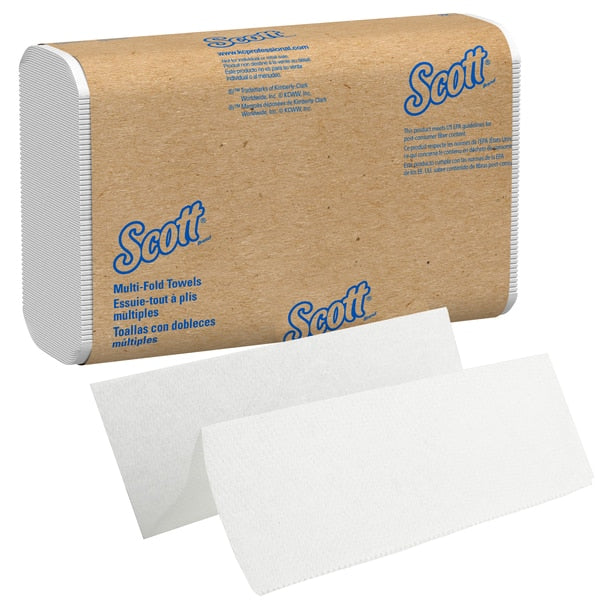 Essential Multifold Paper Towel, 255 Sheets, White, 16 PK