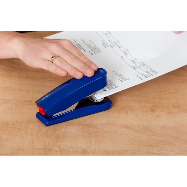 Compact Flat Clinch Stapler, B4, Blue