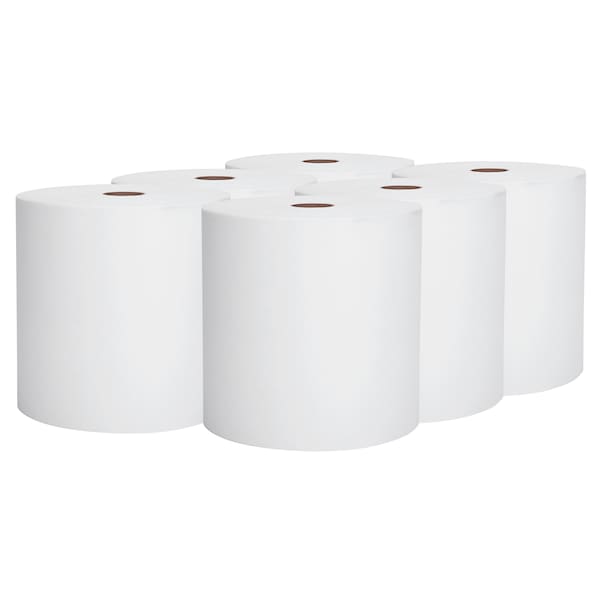 Essential Hardwound Paper Towels, 1, Continuous Roll, 950 ft, White, 6 PK