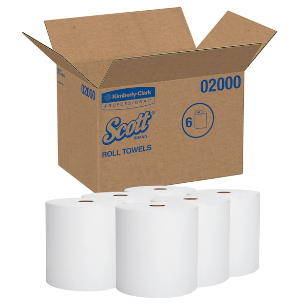 Essential Hardwound Paper Towels, 1, Continuous Roll, 950 ft, White, 6 PK