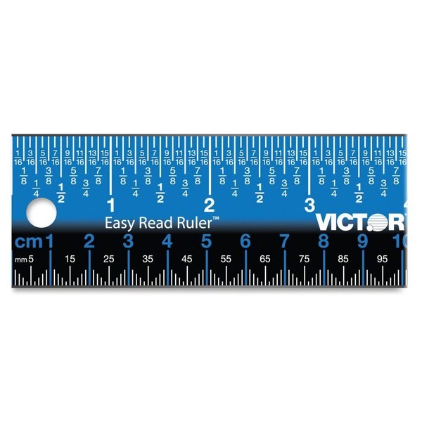 Ruler, Inch, Gloss, Stainless Steel, 12in.