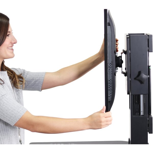 Sit-Stand Desk Converter, Includes Steel Base & Desk Surface