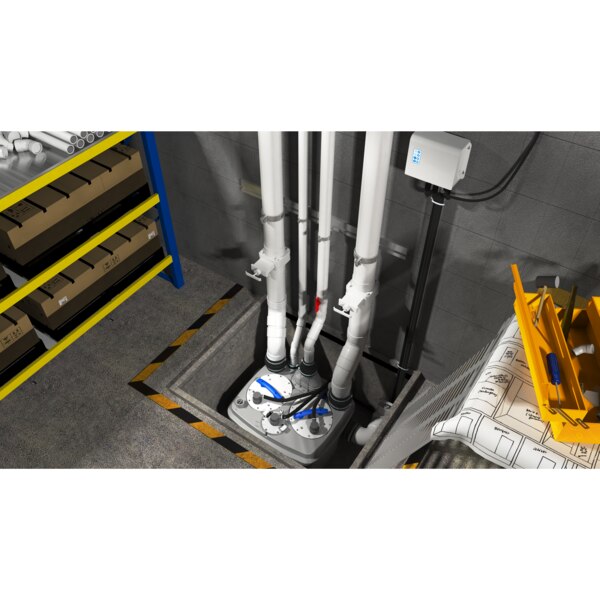 Sanicubic, 2 Duplex Grinder System, 2x1HP, 240V