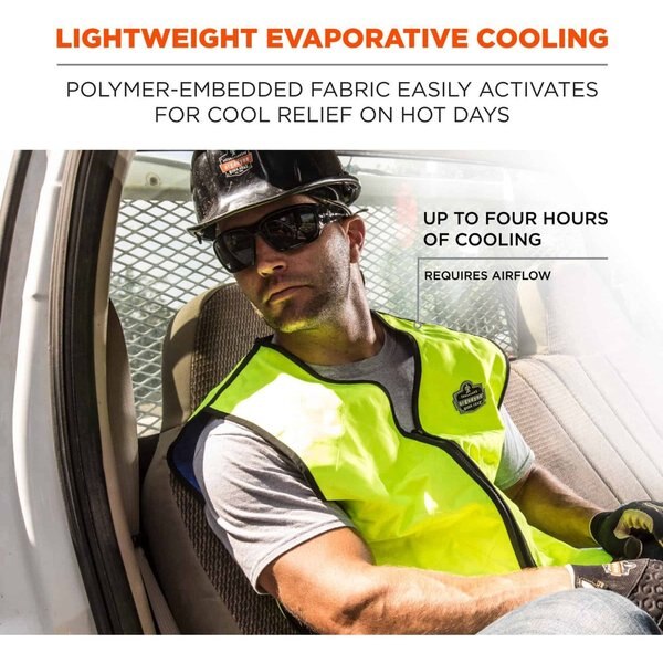 Large Cooling Vest, Hi-Vis Lime
