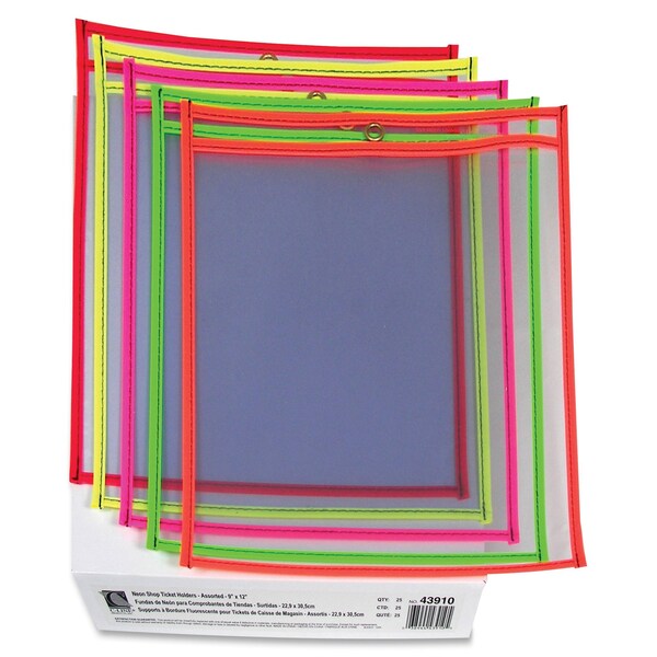 Shop Ticket Holder, Neon Color, 9x12