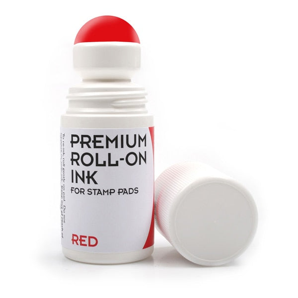 Ink Refill, Roll-On, 2 oz., Red