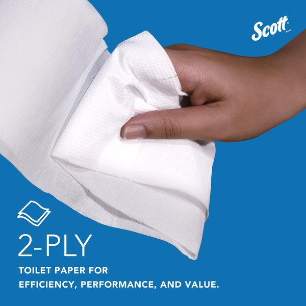 High-Capacity Jumbo Roll Toilet Paper, 2-Ply, Non-perforated, Compact Case (1,000'/Roll, 4 Rolls)