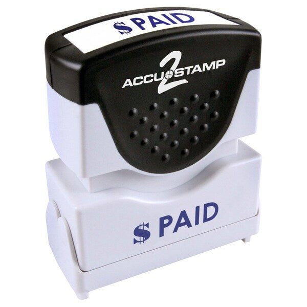 Message Stamp, Paid, Blue Ink