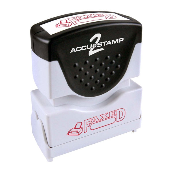 Message Stamp, Faxed, Red Ink