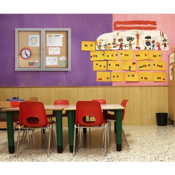 Enclosed Cork Bulletin Board 60x48