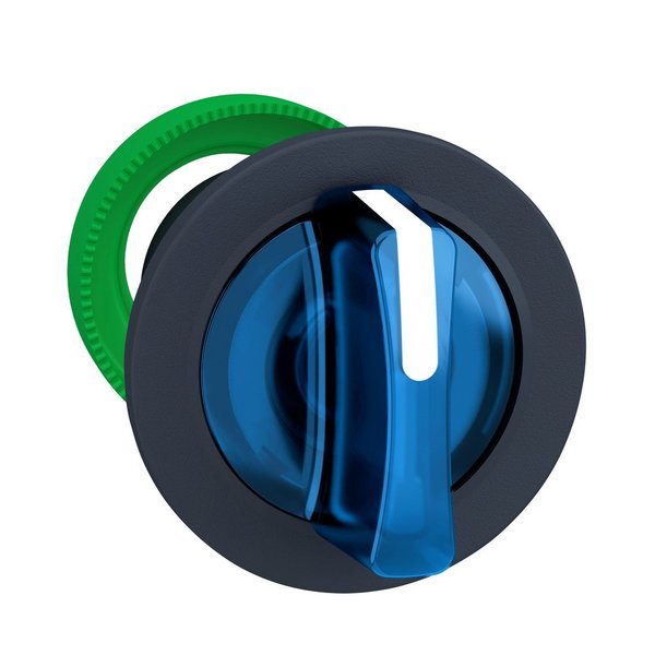 Flush mounted blue illuminated selector