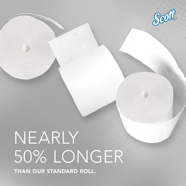 Coreless High-Capacity Standard Roll Toilet Paper, 2-Ply, White, (1,000 Sheets/Roll, 36 Rolls)