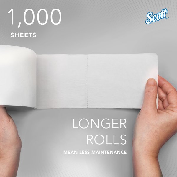 Coreless High-Capacity Standard Roll Toilet Paper, 2-Ply, White, (1,000 Sheets/Roll, 36 Rolls)