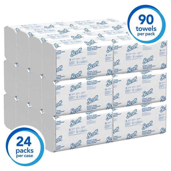 Scott Control Slimfold Multifold Paper Towels, 1, 90, White, 24 PK