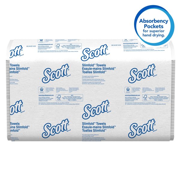 Scott Control Slimfold Multifold Paper Towels, 1, 90, White, 24 PK