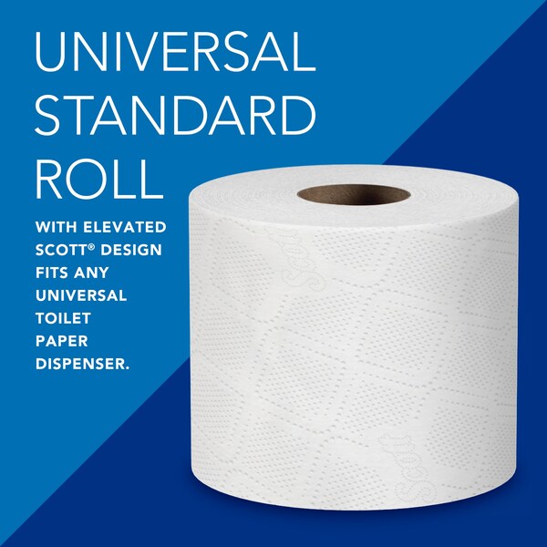 Professional Standard Roll Toilet Paper, 2-Ply Individually wrapped rolls, 550 Sheets/Roll, 80 Rolls