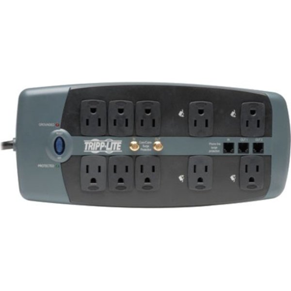 Datacom Surge Protector, 10 Outlet, Black