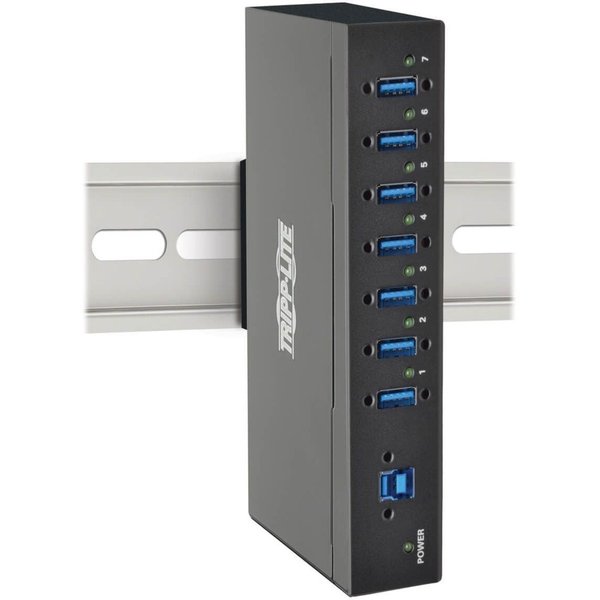 USB Hub, 7-Port, Industrial, 15KV ESD, Metal