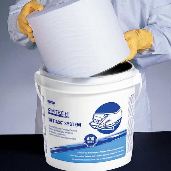 Dry Wipe Roll, White, Hydroknit, Wet Task for Solvents, 275 Wipes, 9 in x 15 in