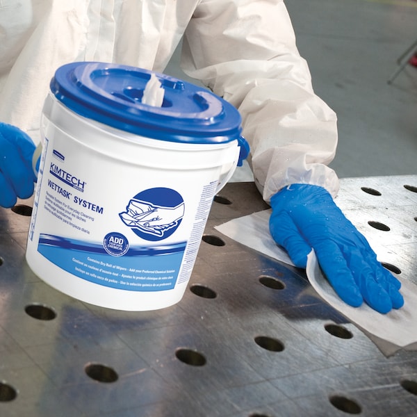 Dry Wipe Roll, White, Hydroknit, Wet Task for Solvents, 275 Wipes, 9 in x 15 in
