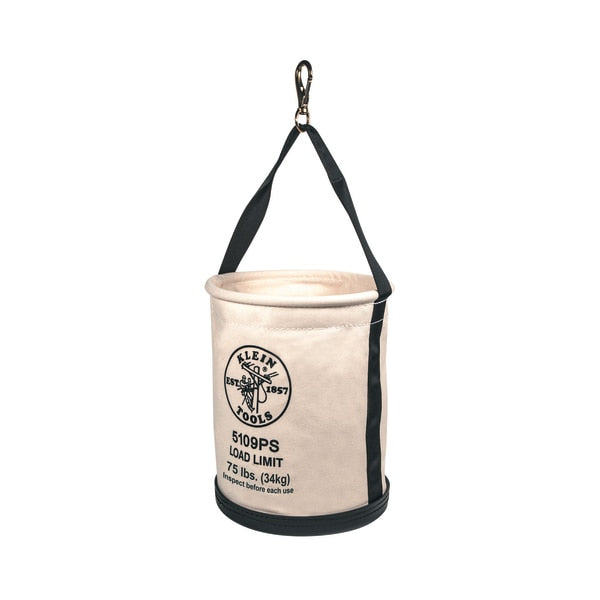 Straight Wall Bucket, #6 Canvas, natural, 15